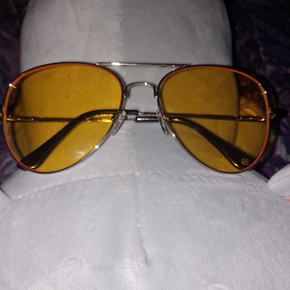Yellow aviator sunglasses